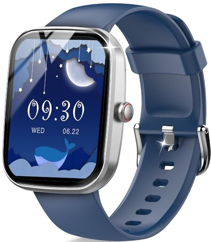 Csasan Smart Watch for Men Women(Answer/Make Calls), 1.91 Touch smartwatch, 110+ Sport Activity Tracke with Heart Rate Sleep Monitor Step Counter, IP68 Waterproof Fitness Watch, Navy Blue