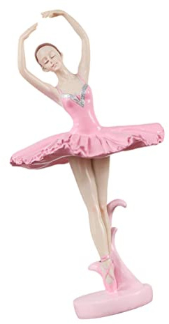 Ballerina Figur aus Kunstharz, Rosa, Dekorativ für Tisch und Fest | 1 Stück, Kreative Nordische Deko, Zarte Ballettpuppe, Elegant, Chic, für Zuhause, Party, Geschenk