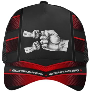 Geschenke Mall Personalisiert Cap - Bester Papa Aller Zeiten - Personalisierte Kappe, Vater Sohn Cap, Geschenke Papa
