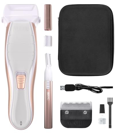 Wahl Shave & Smooth 2-in-1-Pflegegerät für Damen mit AugenbrauenformerW | 2-in-1-Damenrasierer und -trimmer, Präzisions-Augenbrauenformer, wiederaufladbar, komfortabel