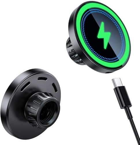 EZTOMUXE for MagSafe Wireless Charging Phone Holder with 17mm Ball Socket | [Heavy-Duty] Magnetic Ball Mount for MagSafe Fits 17mm/0.67inch Ball Car Phone Holder for iPhone 17/16/15/14/13/12 Series