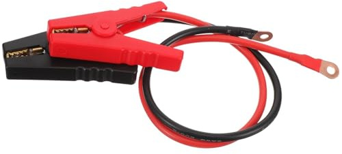 SHINEOFI 2 Câbles de Démarrage pour Clôture Électrique Agricole 8 Mm² 0,5 M avec Pinces Batterie en Cuivre 100 A Connecteur de Saut pour Système de Clôture Solaire et Accessoires de Ferme