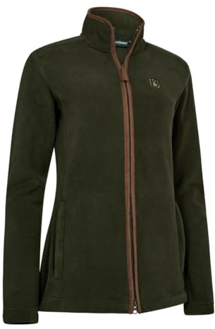 Deerhunter Lady Cumbria Fleece Jacket | Hochwertiges 360 g/m² Anti-Pilling-Fleece. Kanteneinfassung aus Wildleder-Imitat. 2 RV-Schubtaschen.