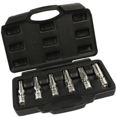 Socket Set 6Pcs for Spark Plug Sockets 3/8 Inch Drive Equipment Steel Universal Joint Sockets Hand Tools Car Repair Tool