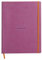 RHODIA 117711C - Lilac Flexible Notebook - A4+ - Lined - 160 Detachable Pages - Ivory Clairefontaine Paper 90 g/m - Bookmark, Elastic Closure - Faux Leather Cover - Rhodiarama Collection