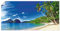 ARTLAND Wanddeko Poster & Kunstdrucke Wandposter Karibik Strand Südsee Palmen Sand Insel Himmel Natur Sommer Urlaub S9HV