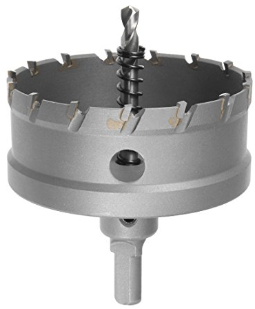 Sourcingmap Carbide Hole Saw Drill Bit, 80mm Hole Cutter for Stainless Steel Alloy Cast Iron Copper Metal Sheet, with Limit Step