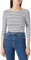 Amazon Essentials Women's Slim-Fit 3/4-Sleeve Boat-Neck T-Shirt, White Stripes, L