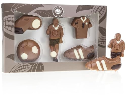 Fußballer-Set - aus Schokolade | Schoko Fußball Set | Geschenk für Fußball-Fans | Geburtstagsgeschenk | Kinder | Erwachsene | Mann | Frau | lustige Geschenkidee
