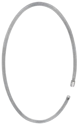 BREIL - Halskette Dament Element XL Soft aus der Kollektion MAGNETICA SYSTEM TJ2968 - Lange Element Halskette aus IP-Stahl Silber - Mit anderen Teilen der Kollektion kombinierbar - 80 cm