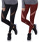 GOVIA 2er Pack Sport Leggings Damen lang High Waist Push Up Sportleggings Gym Pants Sporthose Elastisch Bauchweg Yoga Hose Fitnesshose Laufhose 4107 Schwarz + Dunkelrot L-XL