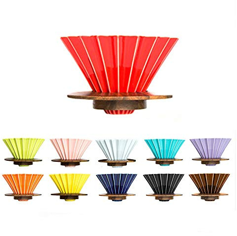 SimpleReal Cafetera de cerámica para origami, elegante y moderna, fabricada en Japón, vierte más de 3 a 4 tazas, característica WBrC (azul marino)
