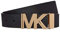 Michael Kors Saffiano Leather Reversible MK Logo Plaque Buckle Belt (M)