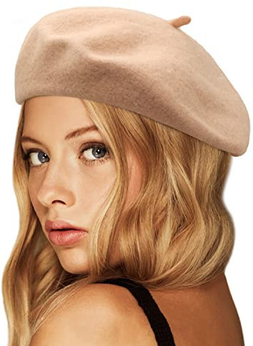 Wheebo Wolle Bailey Hut, Reine französische Art, Winterwärmer-Kätzchen (Aprikose)