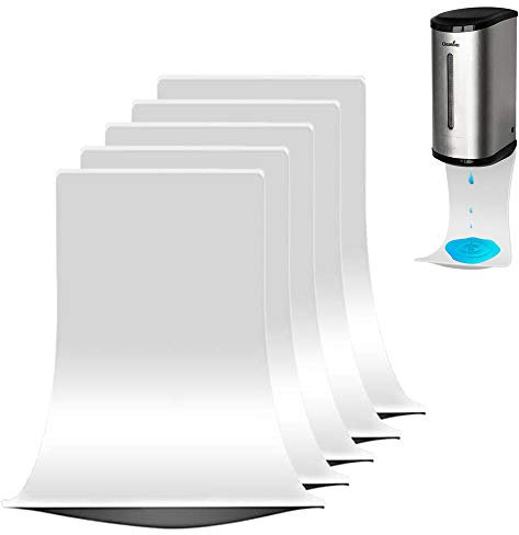 Abtropfschale für automatischen Händedesinfektionsmittel, Wandhalterung, Tropfschale, Sprühabtropfschale, Alkoholfangschale, Schaumseifenspenderablage, Tropffänger, leicht zu reinigen (weiß, 5 Stück)