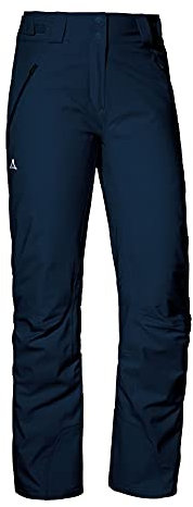 Schöffel Damen Weissach L, wasser- und winddichte Skihose, warme Schneehose mit Verstärkung gegen Skikantenschläge und Schneefang, navy blazer, 38