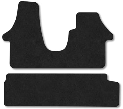 Fits VW Transporter T5 (2003-2015) [Kombi, Double Seat, Single Sliding Door] Carpet Car Mats