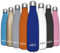 AEX 1000ml Stainless Steel Water Bottle Double Wall Vacuum Insulated Flask Leakproof Reusable Drinks Bottle Hot Cold Gym Office Sports Travel Flask Dark Blue Matt Finish BPA Free Metal Bottle