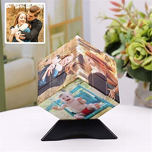 Cubo De Fotos De Regalo Cubo De Rubik Personalizado Con Soporte Decoración Artística Para El Hogar Marco De Fotos Cubo De Fotos Diy Cumpleaños Día Del Padre Regalo De Fotos Recuerdo 6 Fotos