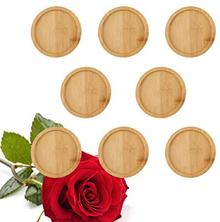 Happyyami 8st Topfpflanze Untersetzer Runde Untersetzer Pflanzgefäße Für Zimmerpflanzen Für Blumentöpfe Pflanzgefäß Für Kräutertöpfe Blumenerde Hölzern Bonsai Baum Handbuch