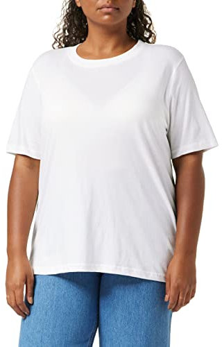 Minus Cathy GOTS Kurz Ärmel T-Shirt | Tshirt Damen In Weiß | Herbst Bluse Damen | Größe XL