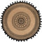 RAILONCH Boho Baumwolle Runde Tischsets 38 cm - 4 er Set Gewebte Jute Fransen Tischsets mit Pompom Quaste Platzset für Esszimmer Küche Tischdekoration (#2)