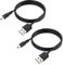 RIIEYOCA Cable de alimentación de 5 V CC, cable de alimentación USB 2.0 macho a CC de 3,5 mm x 1,35 mm macho para enrutador, altavoz y más, 2 m (paquete de 2)
