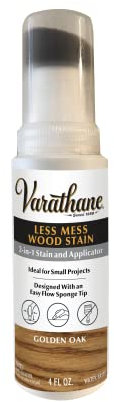 Varathane Less Mess Wood Stain and Applicator, 4 oz, Golden Oak