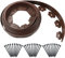 Beeteinfassung Kunststoff Flexible Rasenkante Beet-Eingrenzung Beetumrandung Beetbegrenzung Rasenbleche Mähkante Palisade Beet Rasen Rasenbegrenzung Garten Dekorativ,Braun,10m