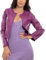 Toocool Veste en Similicuir pour Femme, Boléros Femme en Cuir Synthétique, Boléro Femme Été, Veste Courte Femme Sans Fermeture à Glissière VI-2601 [Taille unique, Pourpre]