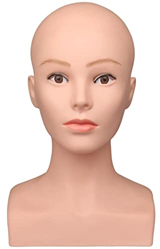 Harilla Perückenkopf Ständer, Schaufensterpuppe Kopf, weibliches Modell Praxis Kopf, Puppenkopf Perücke Display für Masken Hüte Friseur Styling DIY Dekoration, stil a