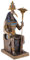 Ägyptischer Gott der Weisheit Thoth, aus Kunststein, von Hand bronziert und coloriert, by Veronese