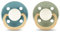 Rebael Fashion Schnuller | 2er-Pack | Naturkautschuk/Latex | Hergestellt in Dänemark | BPA-Frei | Sauger in Kirschform | Rainy Pearly Lion/Cloudy Pearly Lion, Größe 2 (6+ Monate)