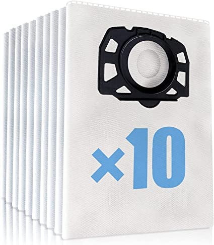 Sac de Filtre Non tissé, 2.863-006.0 Sac de Filtre Non tissé kfi 487 wd4 WD5 wd6 wd5p wd6p Premium mv4 mv5 mv6 Sac de Filtre pour Aspirateur Humide et Sec (10)