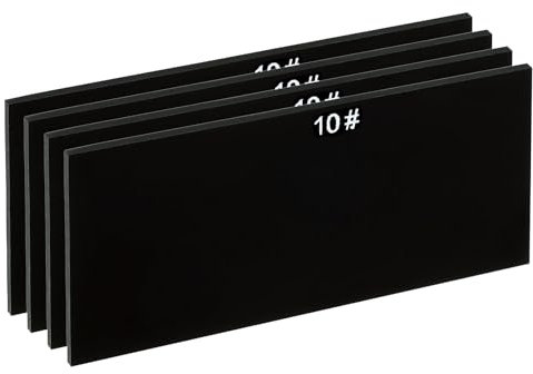 PATIKIL Soudure Len Ombre 10 Verre 4-1/4x 2, 4 Paquet Durci Verre Noir Obscurcissement Filtre Plaques Couvercles Remplacement pour Soudure Casque Capuche