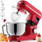 küchenmaschine Zuccie Knetmaschine 1500W 5.5L küchenmaschiene 6 Geschwindigkeiten Teigmaschine mit Rührhaken, Knethaken, Schlagbesen und Spritzschutz (rot)…