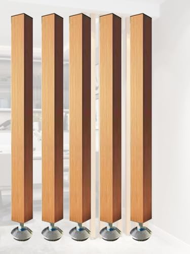 Holzlatten-Raumteiler vom Boden bis zur Decke, moderne Wohnzimmer-Dekorplatte für Büro, Treppenhaus, Lofts und Veranda, Füße hohe Wandtrennwand