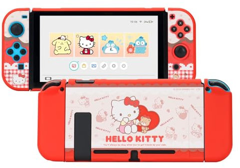 Kuitmor-Schutzhülle für Switch, andockbare Kawaii-Cartoon-Hülle für regulären Switch, kratzfestes und stoßdämpfendes Design
