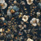 Livelynine Selbstklebende Tapete Blumen Blau Gold Blumentapete Vintage Dunkelblau Tapete Schlafzimmer Blumen Magnolie Schmetterling Klebefolie Möbel Motiv Floral Fototapete Selbstklebend 44.5CMx2M