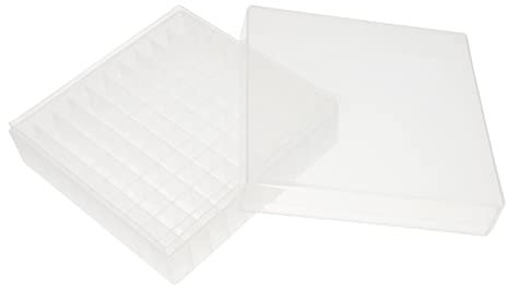 CIYODO Kryovial-aufbewahrungsbox Aus Kunststoff Kryoröhrchenbox Mit Abdeckung Gefrierbox Für Zentrifugenröhrchen Kryovialfläschchengestell Wells Mikroröhrchen-aufbewahrungsbehälter Für La