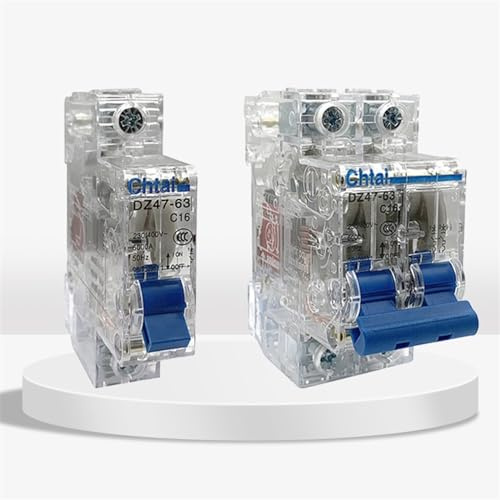 DZ47-63 1P 2P 3P 4P 63a Coque Transparente 6Ka MCB air Interrupteur unipolaire Basse Tension Mini disjoncteur(1P,6A)