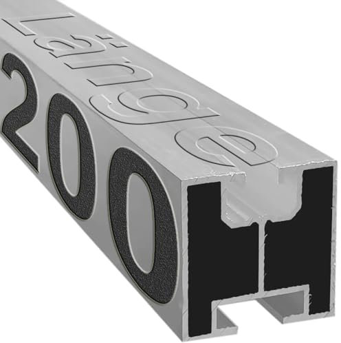 StoffTex Solar Schiene Solarprofil Aluminiumprofil PV Anlage Nut 8 10 40, 0% §12Abs.3UStG Solarmodule Solarpanel Befestigungssystem Montageschiene Dachmontage Modulträger (200cm ; 40x40cm, Typ T)
