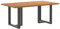 vidaXL Esstisch mit Baumkanten 180x100x74 cm Massivholz Eiche Rechteck, Küchentisch, Restauranttisch, Tisch Restaurant, Esszimmertisch, Bistrotisch