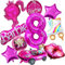 Prinzessin Geburtstag Deko Set, 10pcs Princess Foil Balloons Birthday Decoration, Deko Geburtstag Mädchen, 8 Jahre Alt Ballon, Mädchen Party Deko, Ballonzubehör für Kindergeburtstage