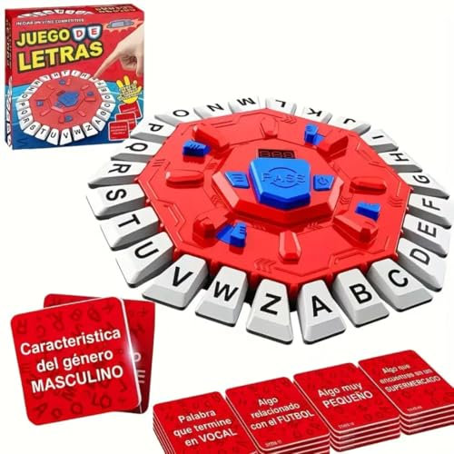 ¡BASTA! Juego de Mesa en Español, Diseño Octogonal con 24 Letras, Versión Electrónica del Clásico Juego de Palabras, Incluye 35 Cartas con 140 Categorías, Ideal para Niños y Adultos