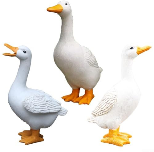 Statue de canard en résine avec fontaine pour jardin, améliore l'esthétique extérieure (#1)
