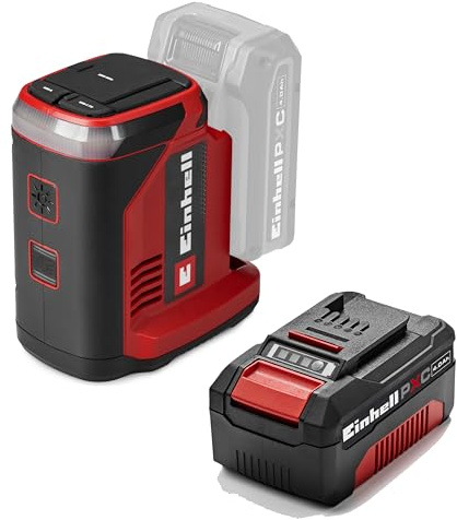 Einhell Akku-Energiestation TC-ES 18/150/1 Li Power X-Change (18 V, kompakter Wechselrichter, 230-V-Anschluss, USB-A- & USB-C-PD-Anschluss, inkl. 4,0Ah Akku & Ladegerät)