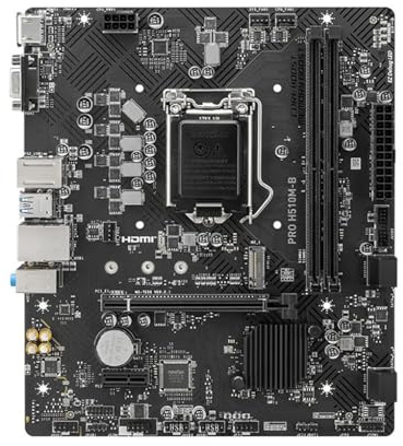 Carte mère Fit for MSI Pro H510M-B Prend en Charge Le Socket LGA 1200 I9-10900K I7-10700K I5-10600K 10400F Intel H470 2xDDR4 1xM.2 PCIe 3.0 MATX