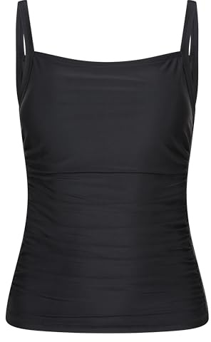 Mountain Warehouse Tummy Control Womens Tankini Top Black 14