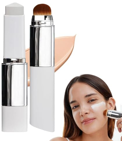 Faceelove Foundation Stick mit Pinsel, Color Changing Foundation LSF 15 – Automatische Farbanpassung, 2-in-1 Make-up, Feuchtigkeitsspendend, Für Reife Haut & Alle Hauttypen